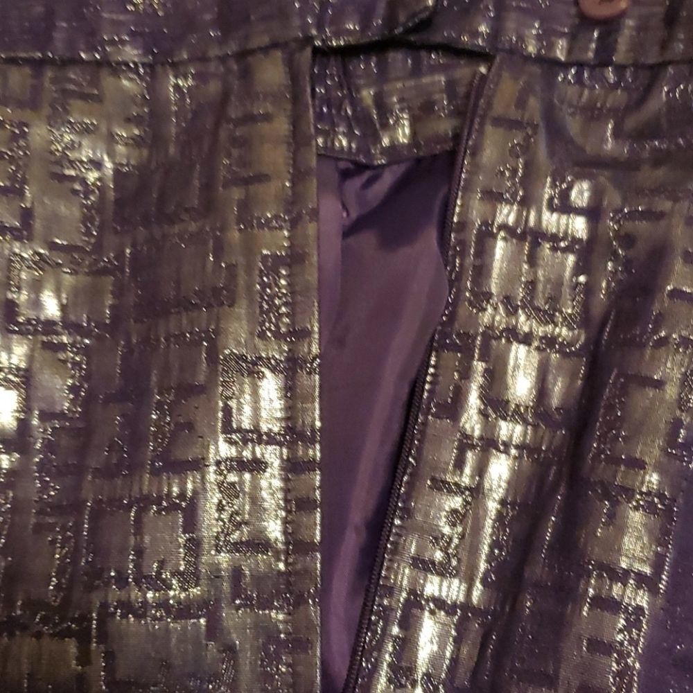 Giovanna Signature purple silver metallic woman 26W skirt set - Picture 13 of 16